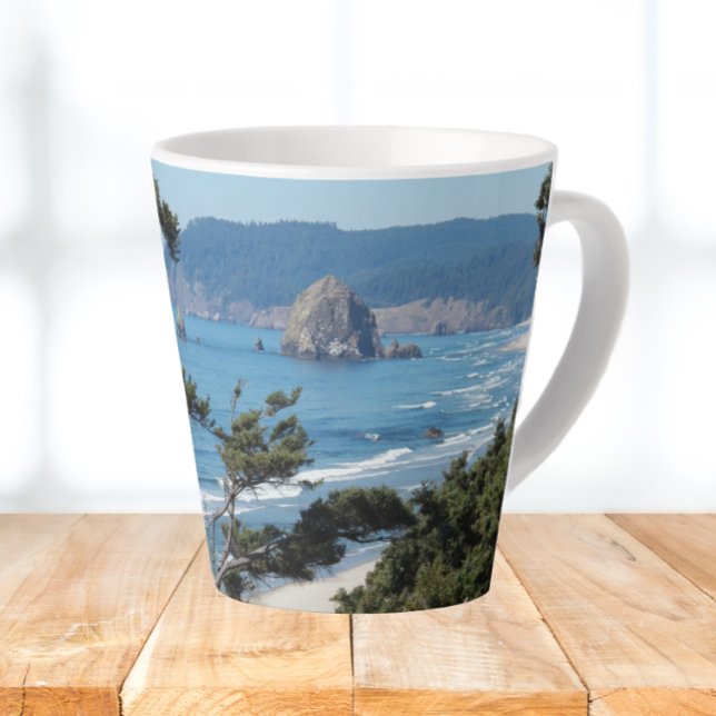 Caneca De Café Latte Scenic Oregon Seascape (In Situ Table)