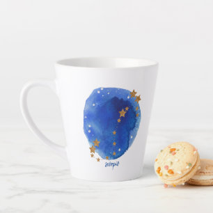 Caneca De Café Latte Scorpio Watercolor Night Sky Constellation Zodac