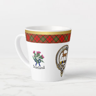 Caneca De Café Latte Scott Clan Crachá Tartan & Motto