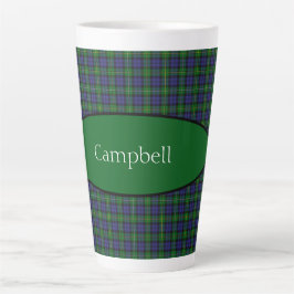 Caneca De Café Latte Scottish Campbell Family Tartan Personalizado