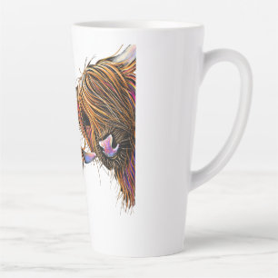 Caneca De Café Latte Scottish Highland Cow ‘ S&N’ por Shirley MacAr