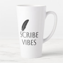 Caneca De Café Latte Scribe Vibes Author Writer Poet 