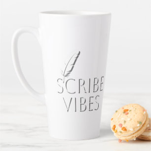 Caneca De Café Latte Scribe Vibes Escritores Autores Poetas