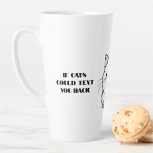 Caneca De Café Latte Se Os Gatos Puderem Enviar Uma Mensagem