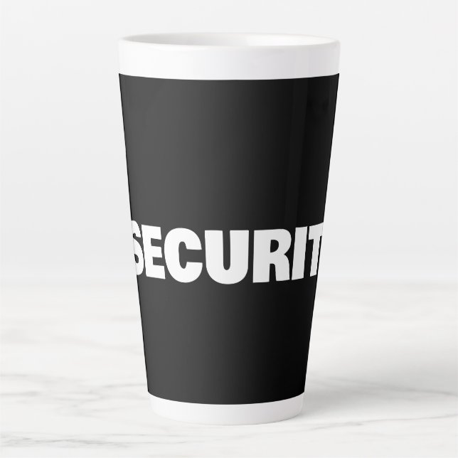 Caneca De Café Latte Segurança (Frente)