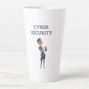 Caneca De Café Latte Segurança cibernética: o policial Legal sobre patr