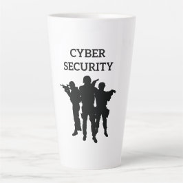 Caneca De Café Latte Segurança de TI: A Esquadra de Defesa Digital