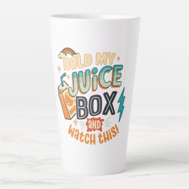 Caneca De Café Latte segure minha caixa de suco e veja isso (Frente)