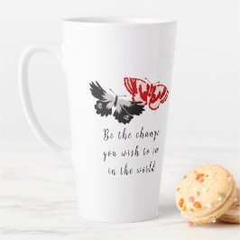 Caneca De Café Latte Seja a mudança que você deseja ver no mundo