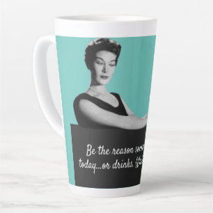 Caneca De Café Latte Seja a Razão Snarky Vintage