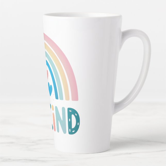 Caneca De Café Latte Seja Bastante Arco-Íris (Direita)