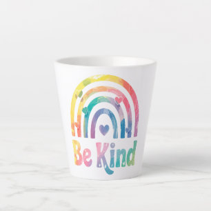 Caneca De Café Latte Seja meio cotovelo colorido - Inspiracional positi