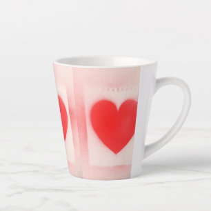 Caneca De Café Latte Seja meu Namorados vermelho nota de coração Notebo