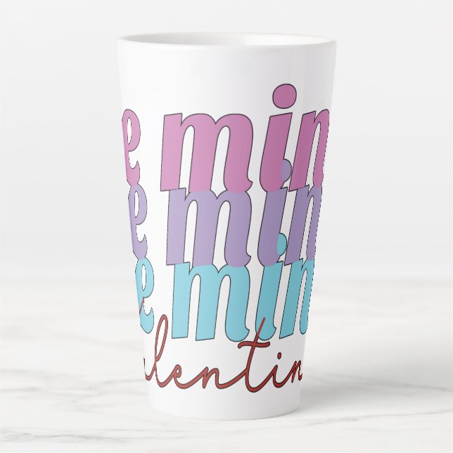 Caneca De Café Latte Seja o meu Namorados (Frente)