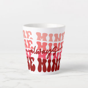 Caneca De Café Latte Seja Sempre Meu Texto Repetitivo Romântico