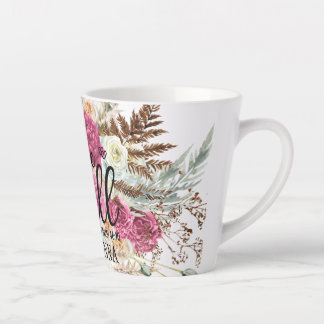 Caneca De Café Latte Seja Trendente De Lata De Lata De Pampas De Água