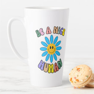 Caneca De Café Latte Seja Um Belo Terreno Humano