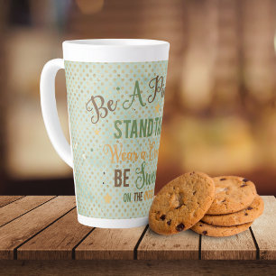 Caneca De Café Latte Seja Uma Tipografia De Abacaxi 