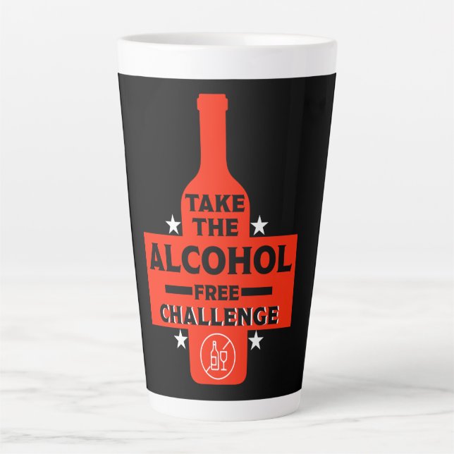 Caneca De Café Latte Sem Álcool E Sóbrio (Frente)