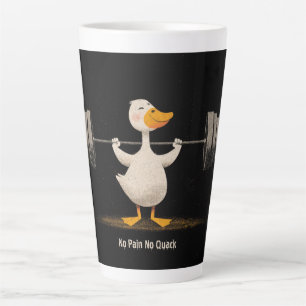 Caneca De Café Latte Sem Dor Sem Grasnido – Arte Divertida de Pato de A