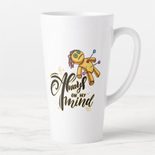 Caneca De Café Latte Sempre na minha mente Dia de as Bruxas engraçado V