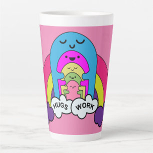 Caneca De Café Latte Sensibilização para a saúde mental Abraços De Co