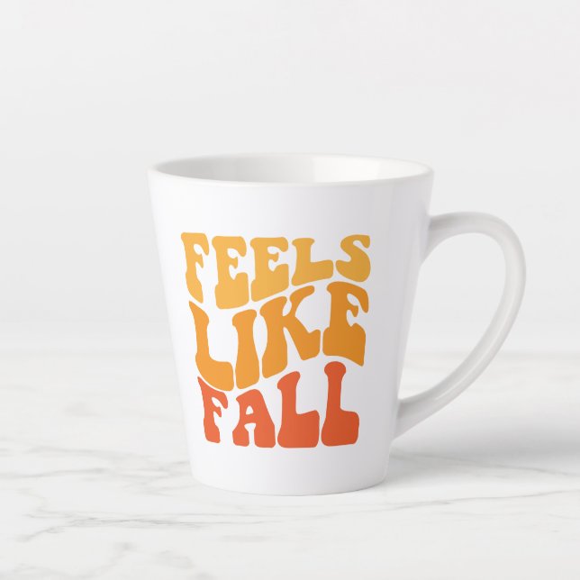 Caneca De Café Latte Sente-Se Como Queda (Direita)