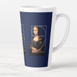 Caneca De Café Latte Sequência Fibonacci Leonardo da Vinci Mona Lisa