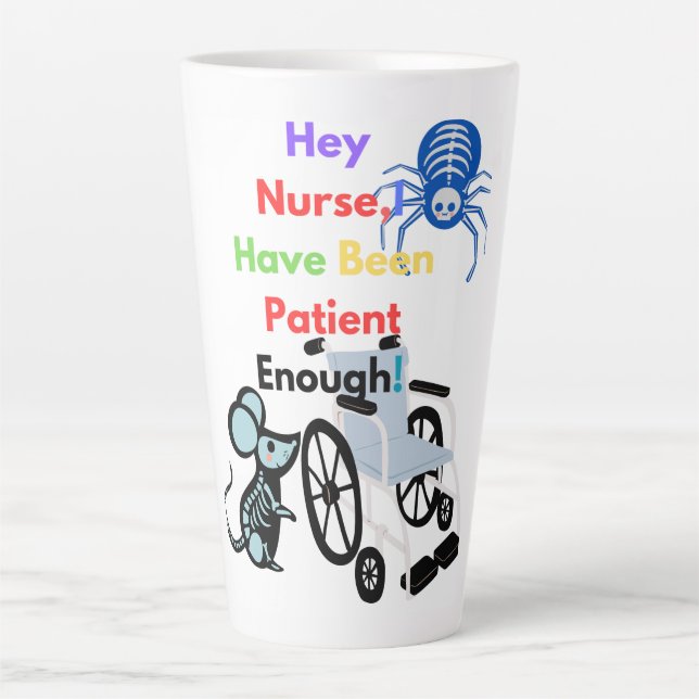 Caneca De Café Latte Ser paciente não deve matar-lo (Frente)