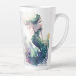 Caneca De Café Latte Sereia (combina com o Diário Ilustrado da Sereia)
