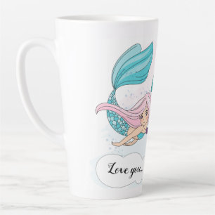Caneca De Café Latte Sereia da Taça Personalizada de Mug de Café Alta