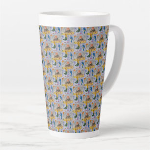 Caneca De Café Latte Sereia Ilha Latte Mug