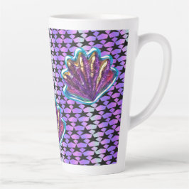 Caneca De Café Latte Sereia SeaShell