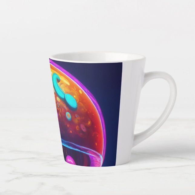 Caneca De Café Latte Serene Jellyfish Tranquile Mug (Direita)