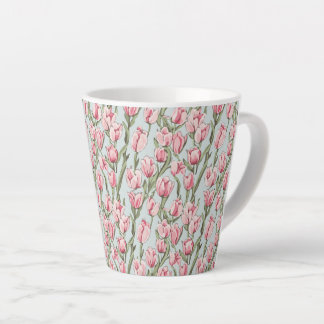 Caneca De Café Latte Serenidade da Fileira Rosa