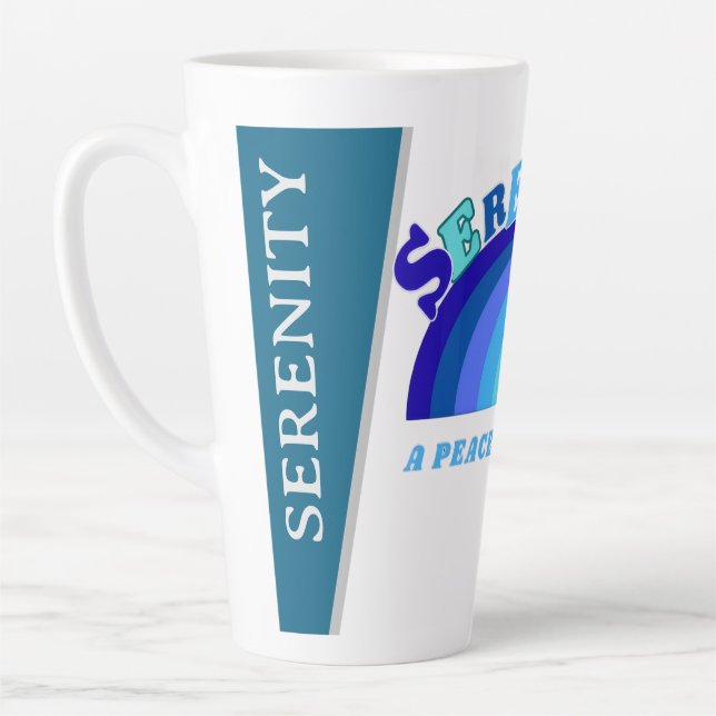 Caneca De Café Latte Serenidade: uma paz interior (Esquerda)