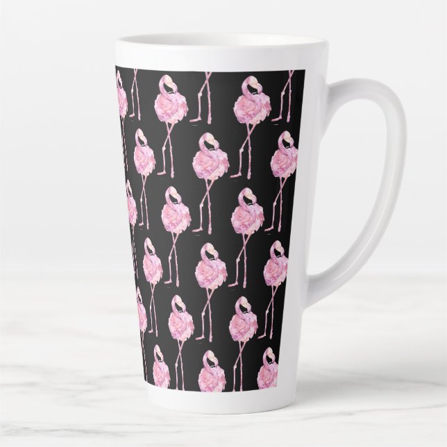 Caneca De Café Latte Série Flamingo Ternura Design 3 (Direita)