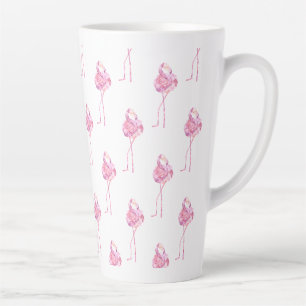 Caneca De Café Latte Série Flamingo Ternura Design 3