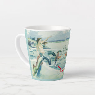 Caneca De Café Latte Serpente de Serpente de Sereia Marinha Thunder_Cov