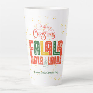 Caneca De Café Latte Serviço de Carols da Igreja Karaoke de Natal Famil