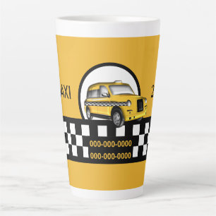 Caneca De Café Latte Serviço de Taxi