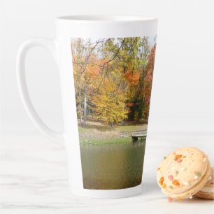 Caneca De Café Latte Sete Primaveras Call Bridge III Autumn Landscape
