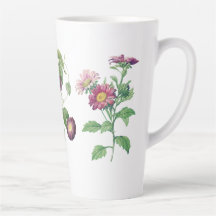 Setembro Nascimento Mês Vintage Flores Latte Mug