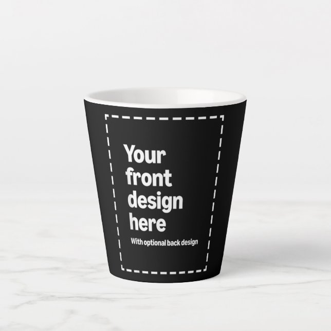 Caneca De Café Latte Seu Design Aqui (Frente)
