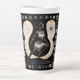 Caneca De Café Latte Seu Sabedoria Guerreiro Espiritual Latte Mug