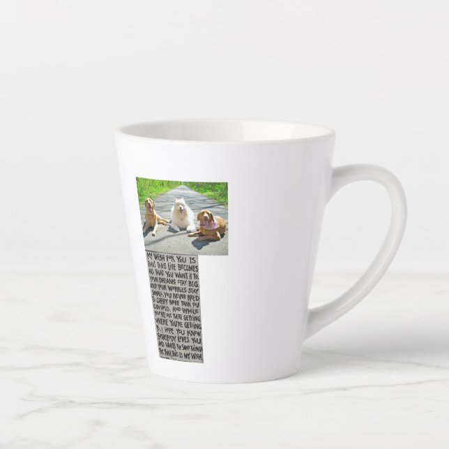 Caneca De Café Latte Seus Cães Desejam Por Você Uma Caneca Latte (Direita)