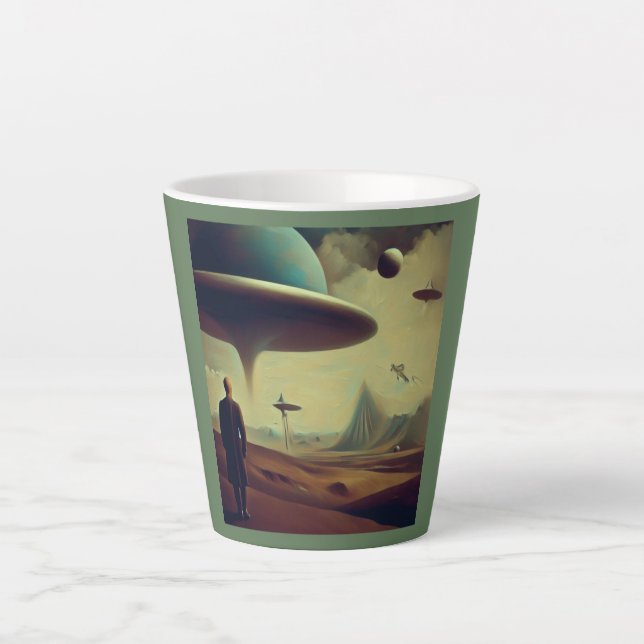 Caneca De Café Latte SF Mestrados dinamarqueses 3 (Frente)