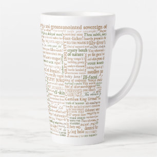 Caneca De Café Latte Shakespeare Insults Collection