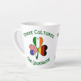 Caneca De Café Latte Shamrock Irlandês Irlandês Personalizado Pequeno