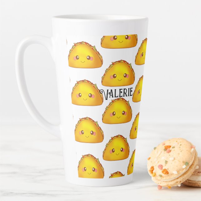 Caneca De Café Latte Shell Taco, Duro de Carne de Bovino do México (In Situ)